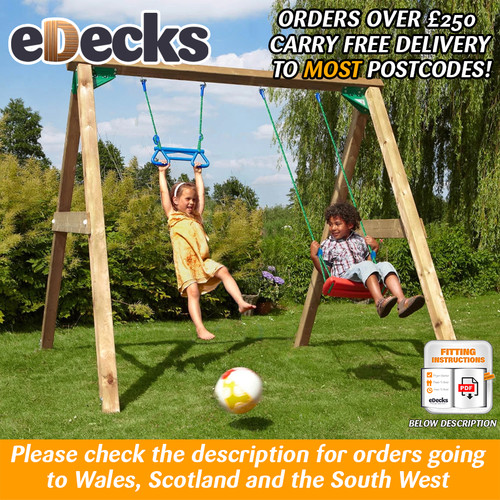 Jungle swing set wooden - swing,