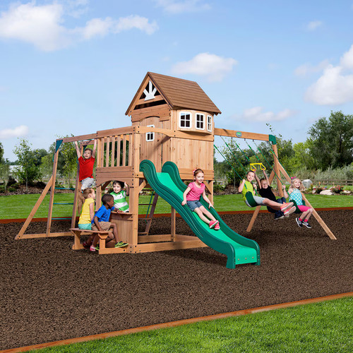 Wooden climbing frame swing - frame,